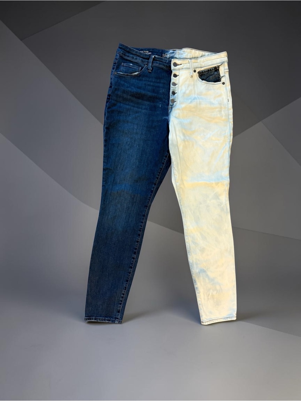 Universal Thread Two-Tone Skinny Jeans - Dark Blue & Light Wash